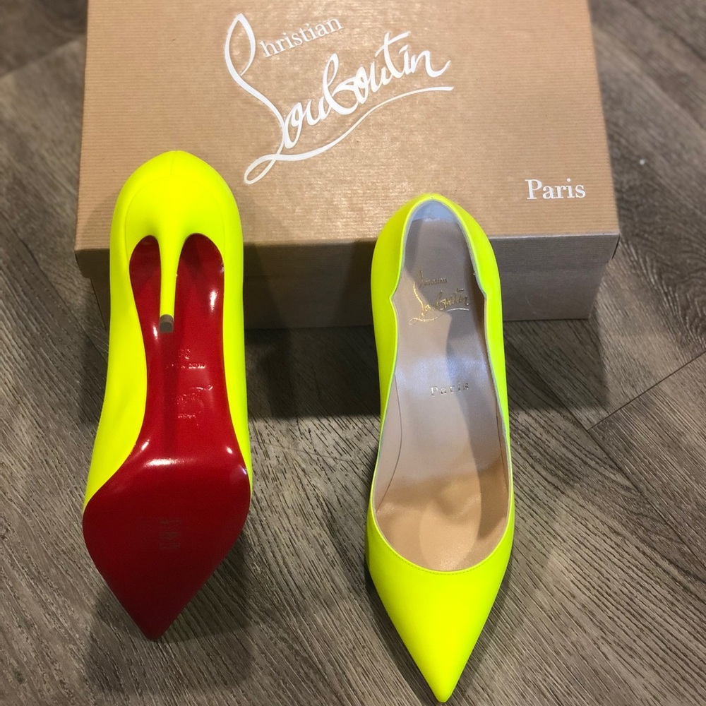 Christian Louboutin stilettos neon